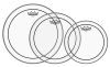 PP-0922-PS - Remo Fusion ProPack Pinstripe Head Pack 10,12,14