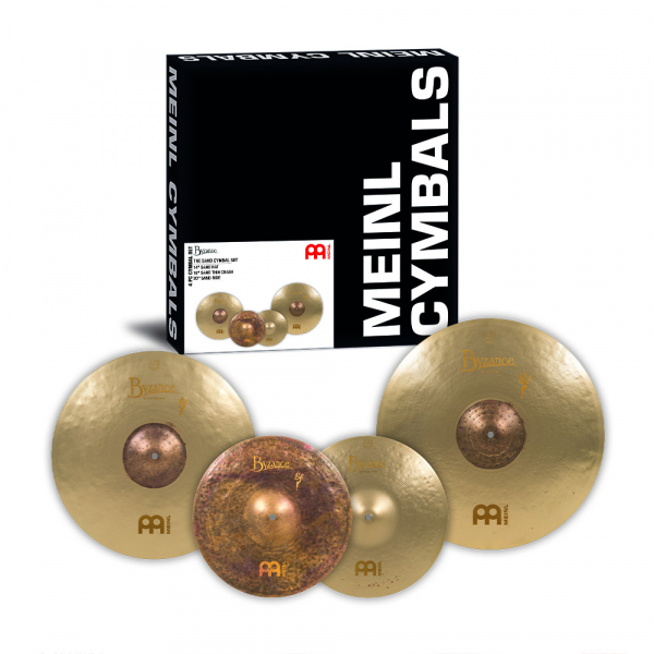 MEINL Cymbals Byzance Vintage Sand Cymbal Set - 14 Sand Hat/18 Sand Thin Crash/20 Sand Ride BV-141820SA