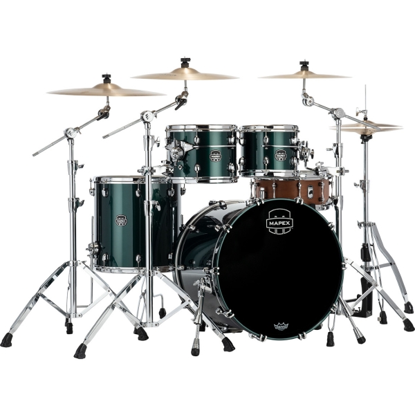 Mapex Saturn Evolution Maple/Walnut Blend, 5 Piece, Brunswick Green with FREE BP ATOMIZER SNARE DRUM SE529XM-PQ