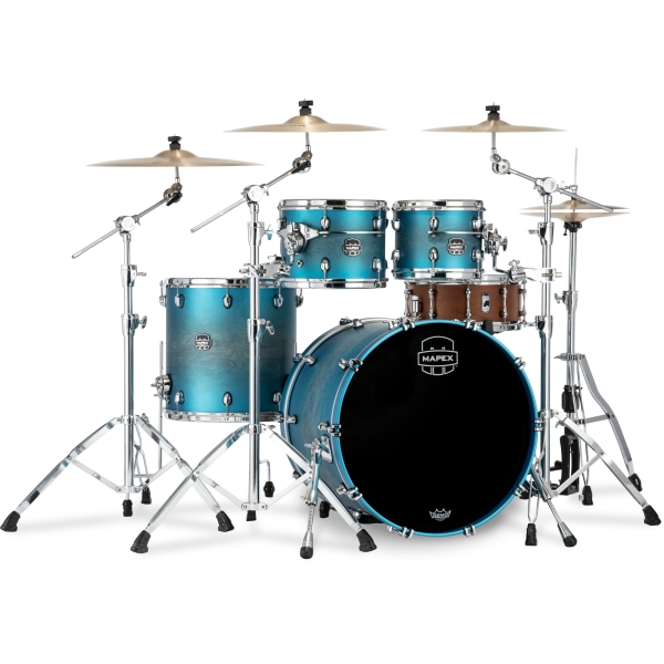 Mapex Saturn Evolution Maple/Walnut 5 Piece Shell Pack, FREE BP ATOMIZER SNARE DRUM SE529XM-PT