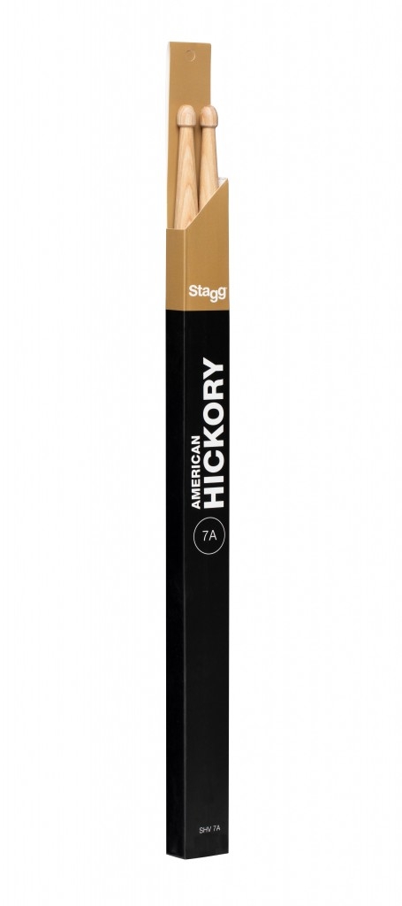 Stagg 7A Hickory Wood Tip Drum Sticks SHV7A