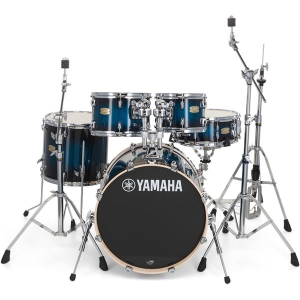 Yamaha Stage Custom 22, 5 Piece Drum Kit with Hardware, Blue Burst SFB02BBHW