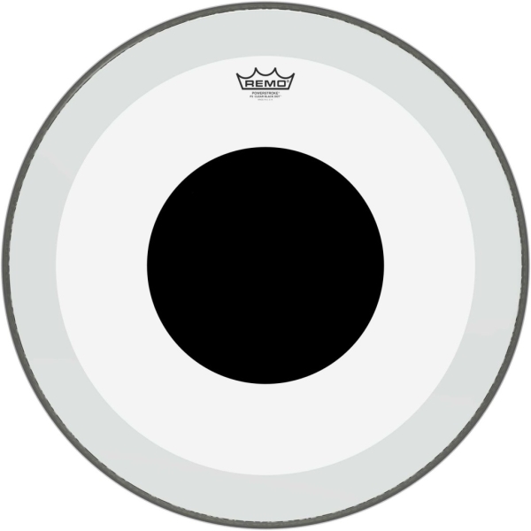Remo 22 Powerstroke Clear Black Dot Bass Drum Head P3-1322-10 
