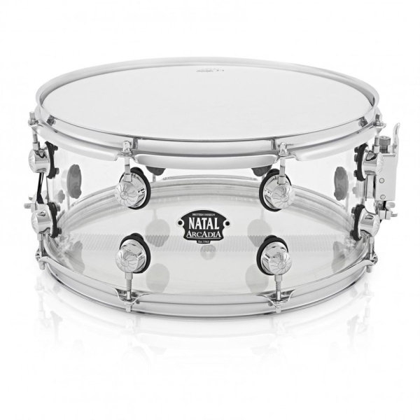 Natal Arcadia 14 x 5.5 Acrylic Snare, Transparent Snare Drum S-AC-S455-TR1