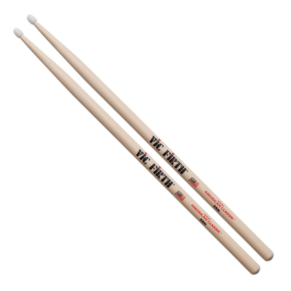 Vic Firth American Classic 5A Hickory Drumsticks, Nylon Tip     VF-5AN