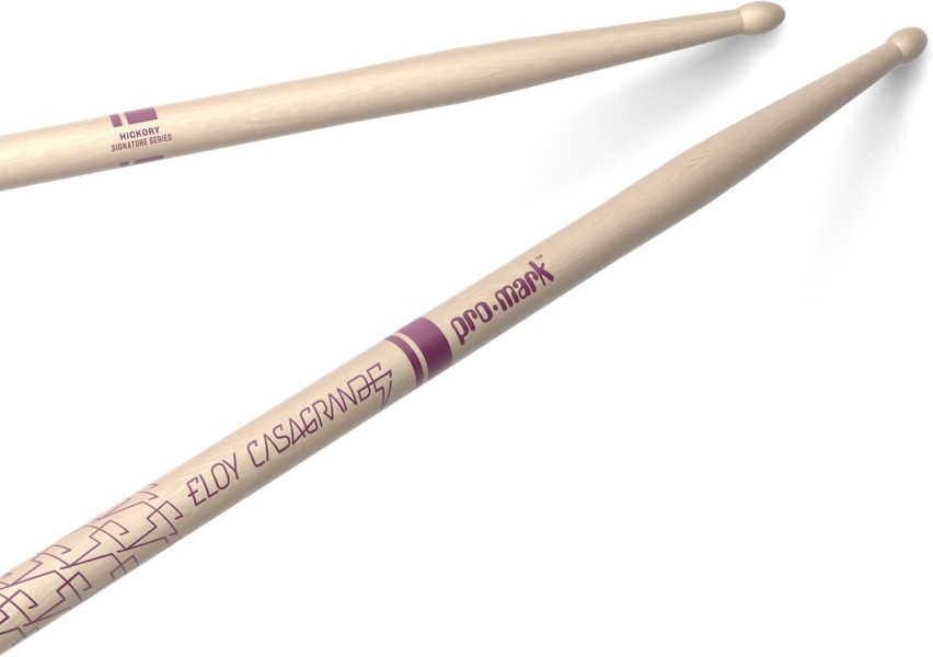 Promark Eloy Casagrande Signature Raw Hickory Drumstick, Wood Tip TXECW