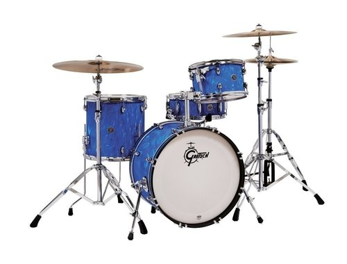 Gretsch Catalina Club 4pc Shell Pack, Blue Satin Flame CT1-J404-BSF
