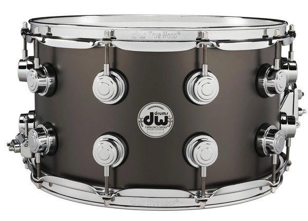 DW Satin Black Over Brass, 14 x 8 Snare Drum DRVD8514SVCBK
