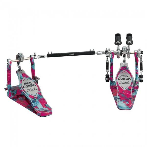 Tama Iron Cobra Power Glide Double Pedal w/Case, Marble Coral Swirl HP900PWMCS