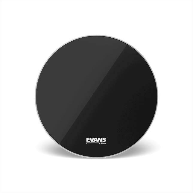 Evans EQ3 Resonant Smooth Black Bass Drum Head, No Port, 22 Inch BD22RB-NP