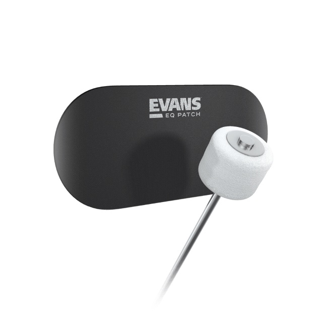 Evans EQ Black Nylon Bass Drum Double Patch EQPB2