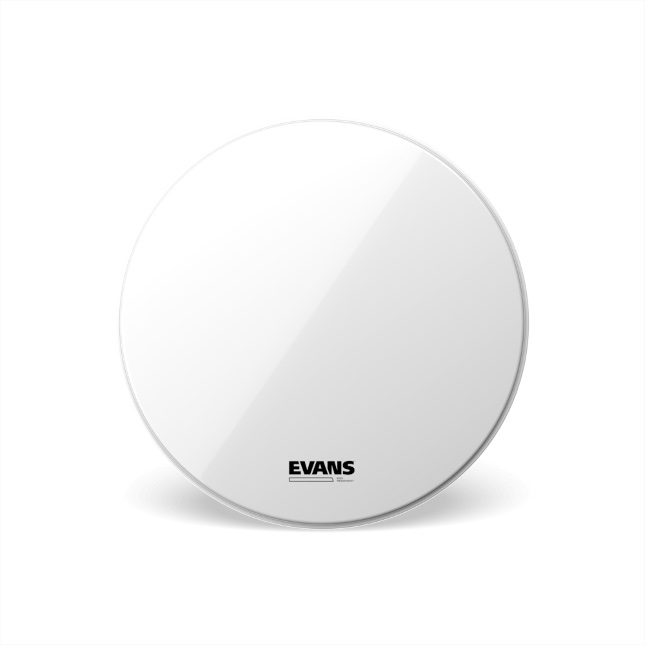 Evans EQ3 Resonant Smooth White Bass Drum Head, No Port, 22 Inch BD22RSW-NP