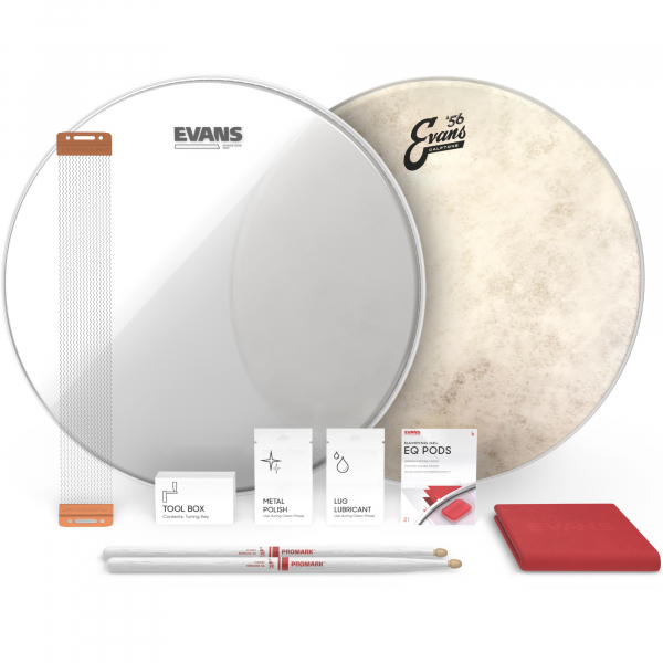 Evans 14″ Calftone Tune Up Snare Drum Kit ESTUK-14C7-1