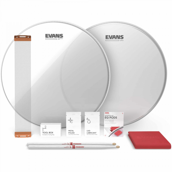 Evans 14″ UV1 Tune Up Snare Drum Kit ESTUK-14UV1-1