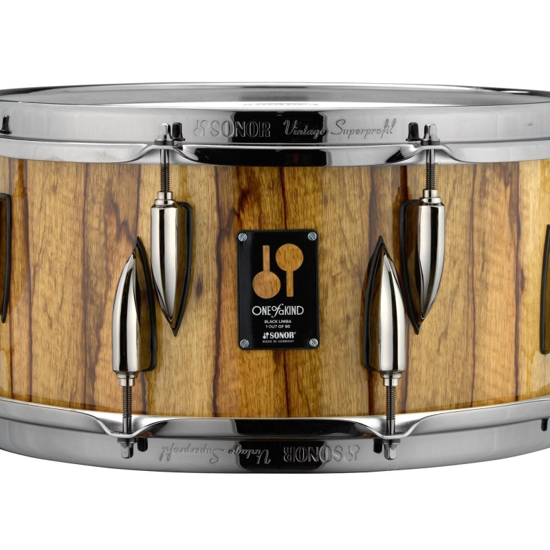 Sonor One of a Kind 13 x 6.5 Black Limba Snare Drum 11182721