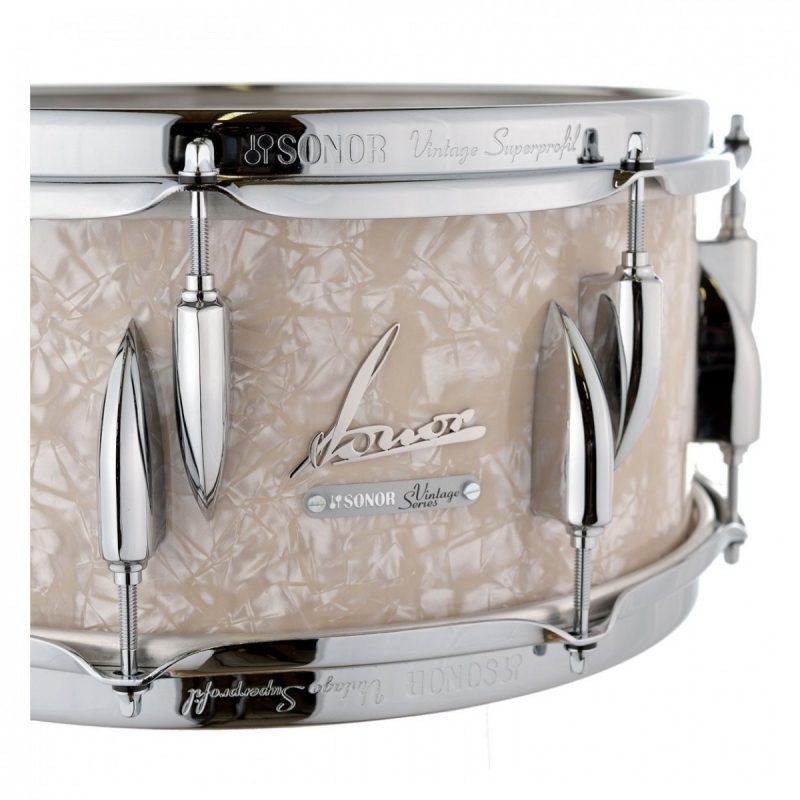Sonor Vintage Series 14 x 6.5 Snare Drum, Vintage Pearl 15910129