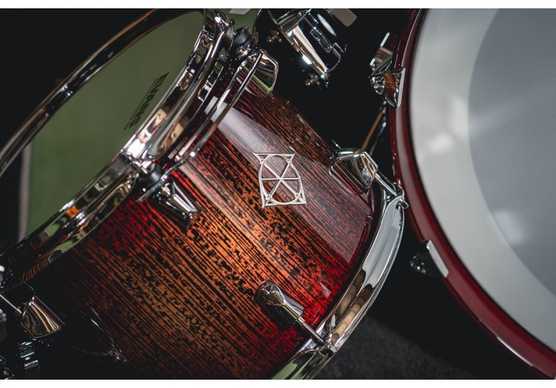 Dixon Artisan Drum Kit, Shell Pack 12, 14, 20 Red Forest PODAX320-02-RF-CR
