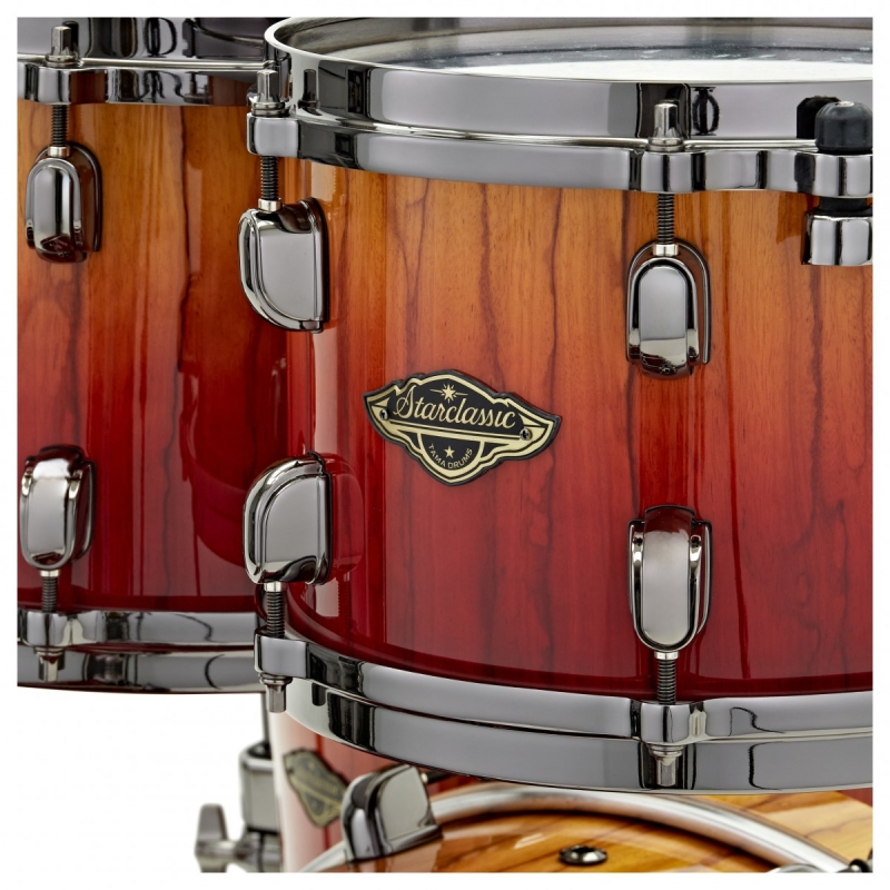 Tama Starclassic Walnut/Birch 5pc Shell Pack, Vermillion Bosse Fonce Fade WBS52RZBBS-VBF