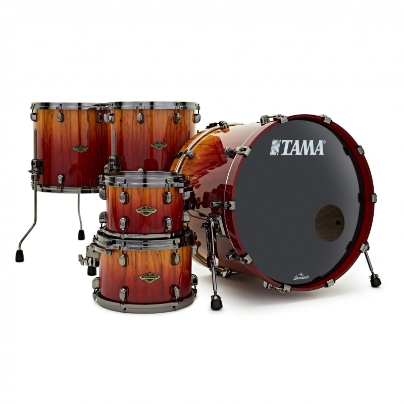 Tama Starclassic Walnut/Birch 5pc Shell Pack, Vermillion Bosse Fonce Fade WBS52RZBBS-VBF