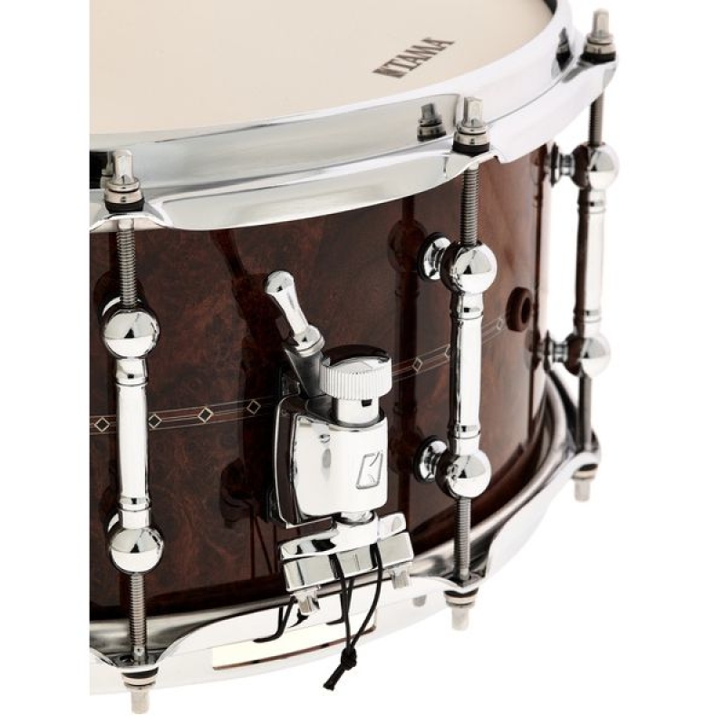 Tama Star Reserve Bubinga/Walnut 14 x 6.5 Snare Drum, Gloss Claro Walnut TBWS1465S-GCW