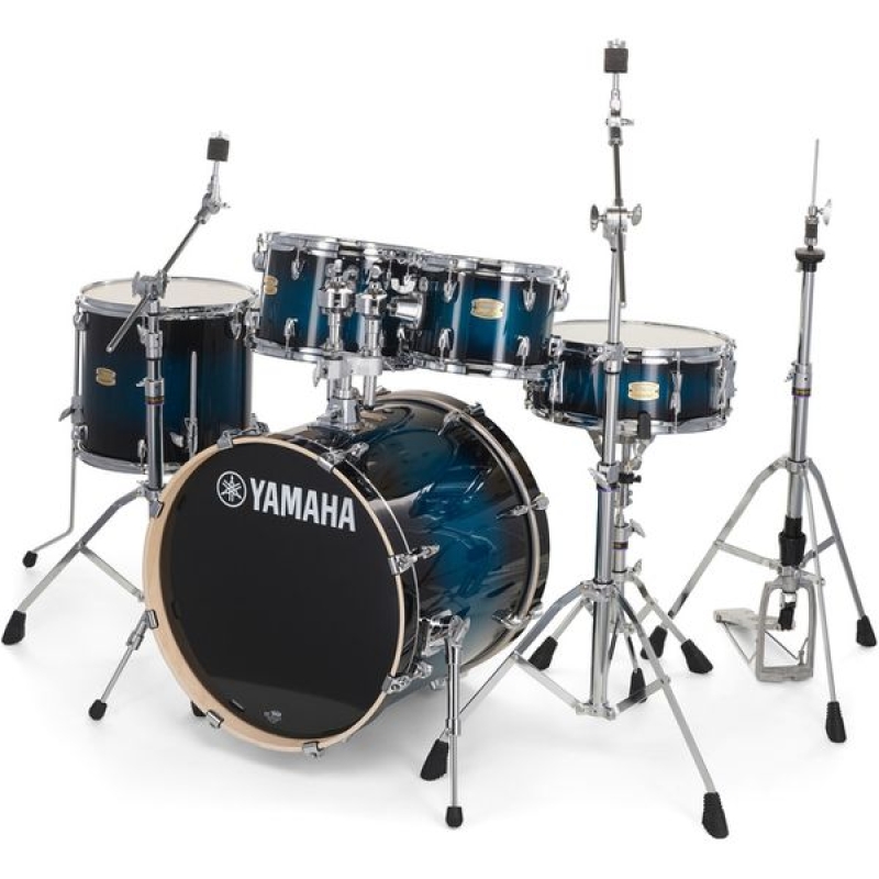 Yamaha Stage Custom 22, 5 Piece Drum Kit with Hardware, Blue Burst SFB02BBHW