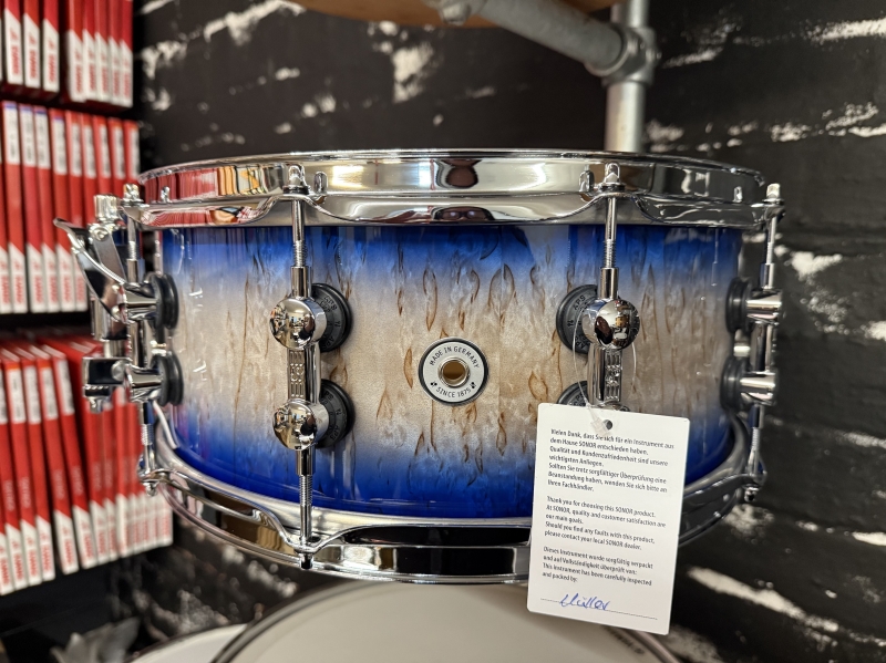 Sonor SQ2 14 x 6 Snare Drum, Scandinavian Birch Blue Burst 1056548-2