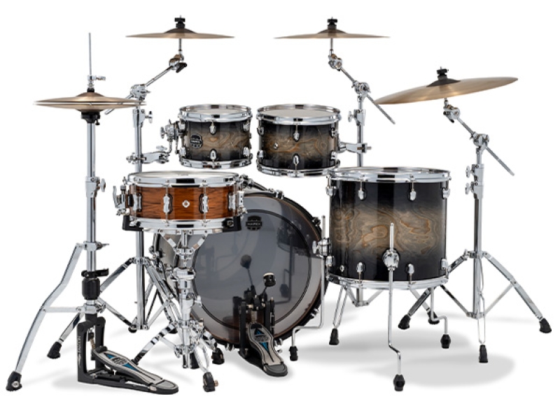 Mapex Saturn VI 22 (4pc) Fast Rock Shell Pack in Black Ink Burst SR529XUZ-XG