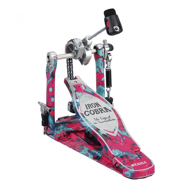 Tama Iron Cobra Power Glide Single Pedal w/Case, Marble Coral Swirl HP900PMCS