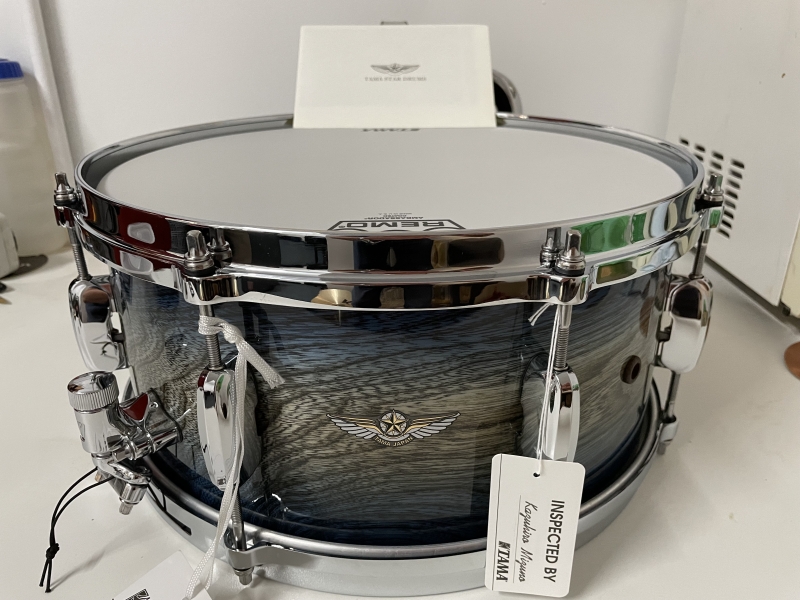 Tama Star Walnut 14 x 6.5  Snare Drum – Indigo Japanese Sen Burst TWS1465A-ISB