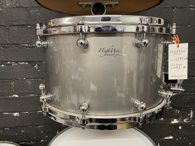 Highwood Herolt 14 x 8 Snare Drum, Cast Aluminium Shell, 20th Anniversary HD148HAA