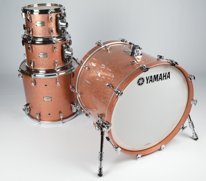 Yamaha Absolute Hybrid Maple Drum Kit, Pink Champagne Sparkle AHMKITPS