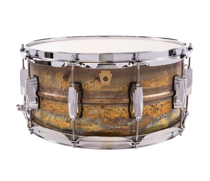 Ludwig LB464R 14″ x 6.5″ Raw Brass Phonic Snare Drum, Imperial Lugs (B-Stock) LM464RB