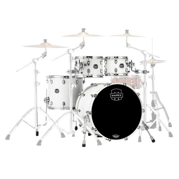 Mapex Saturn 22″ 4pc Short Stack Drumkit, Shell Pack, Satin White SR529XU-RM
