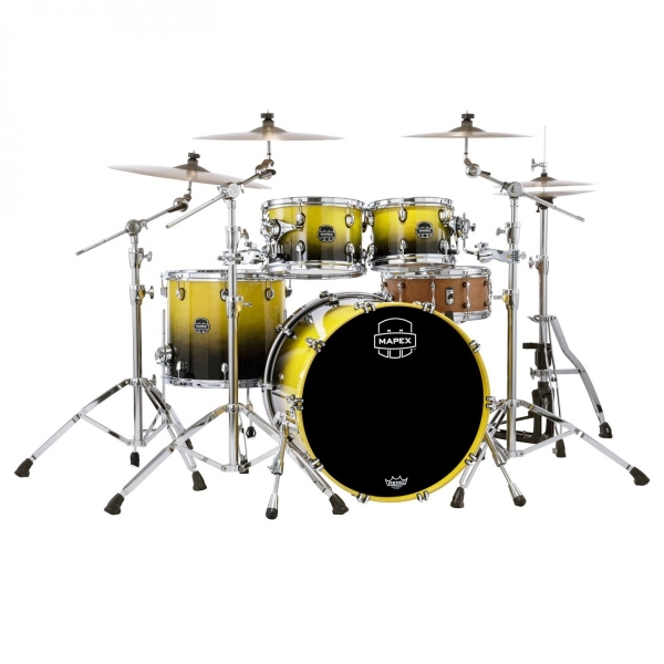 Mapex Saturn 22 4pc Drum Kit, Shell Pack, Sulphur Fade SR529XU-UJ