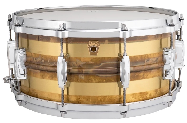 Ludwig Phonic LB552RS 14 x 6.5 Raw Bronze Stripe Snare Drum LB552RS