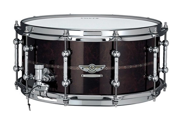 Tama Star Reserve Bubinga/Walnut 14 x 6.5 Snare Drum, Gloss Claro Walnut TBWS1465S-GCW