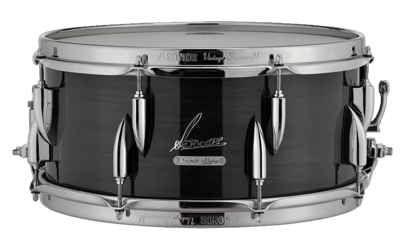 Sonor Vintage Series 14 x 6.5 Black Slate Snare Drum  VT-1465-SDW-BS