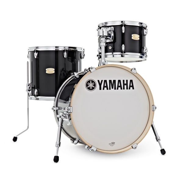 Yamaha Stage Custom 3 Piece Bop Drum Kit, Shell Pack, Raven Black JSBP8F3RB
