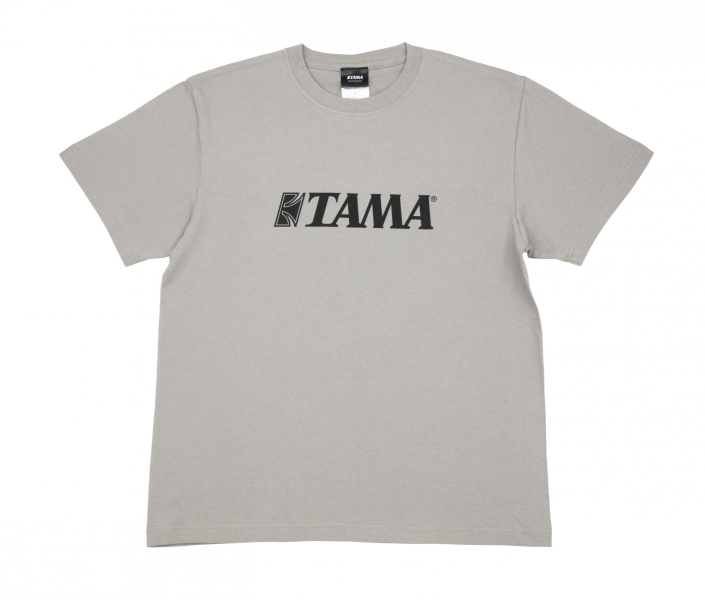 TAMA T-Shirt, Black Logo, Grey XL TAMAT005XL