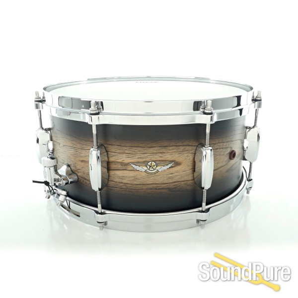 Tama Star Walnut 14 x 6.5  Snare Drum – Satin Black Japanese Sen Burst TWS1465A-SBJ