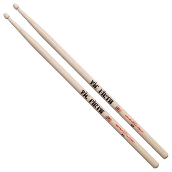 Vic Firth American Classic 8D Hickory Drumsticks, Wood Tip     VF-8D