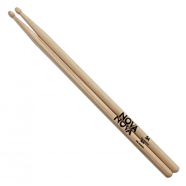 Vic Firth NOVA 5A Hickory Drumsticks, Wood Tip VF-N5A