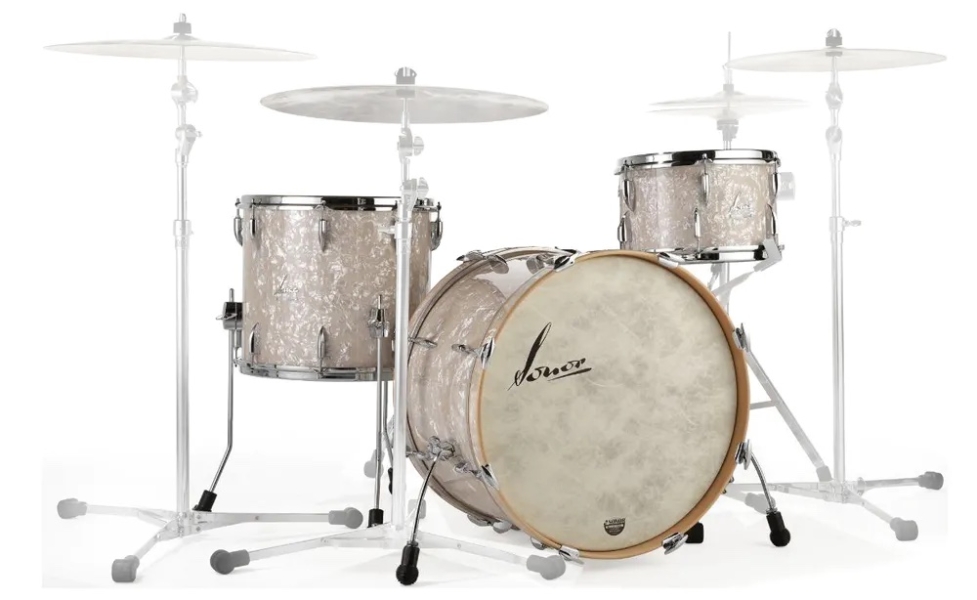Sonor Vintage Series 3 Pce Shell Pack, Vintage Pearl 15901032