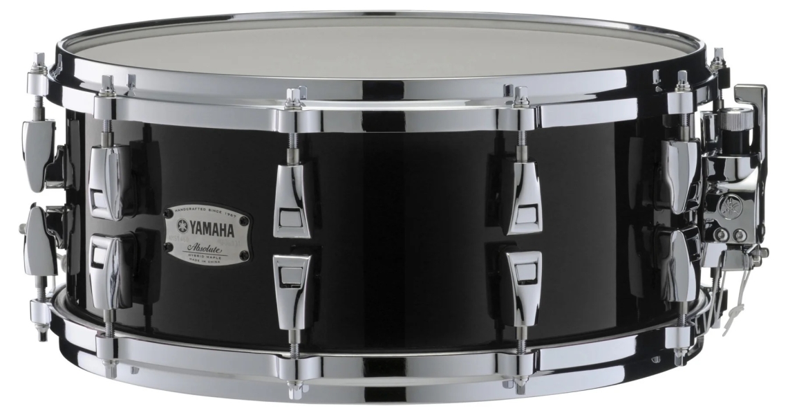 Yamaha Absolute Hybrid Maple 14 x 6 Solid Black Maple Snare Drum JAMS1460SOB