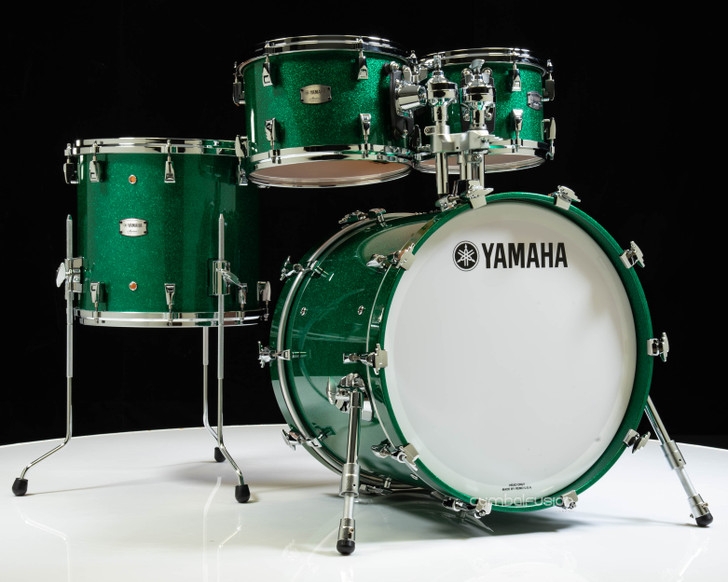 Yamaha Absolute Hybrid Maple Drum Kit, Green Sparkle AHMKIT22GS