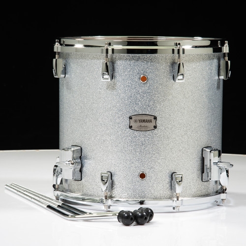 Yamaha AHM 14 x 13 Absolute Hybrid Maple Floor Tom, Silver Sparkle AMF1413